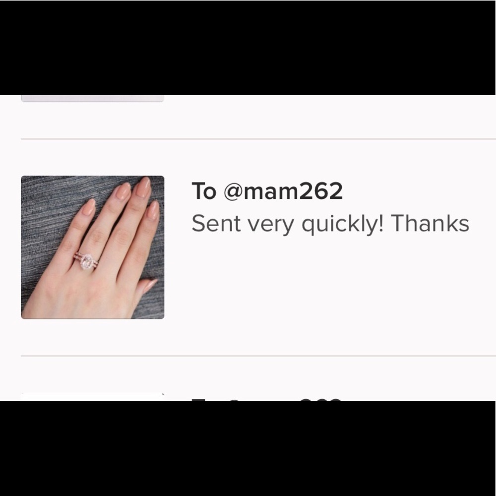 Last one! Lovely Rose Gold Ring Set - Picture 6 of 7